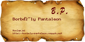Borbély Pantaleon névjegykártya